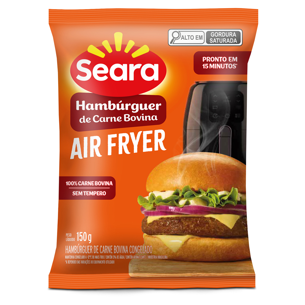 HAMBURG AIRFRYER SEARA CARNE BOV 150G