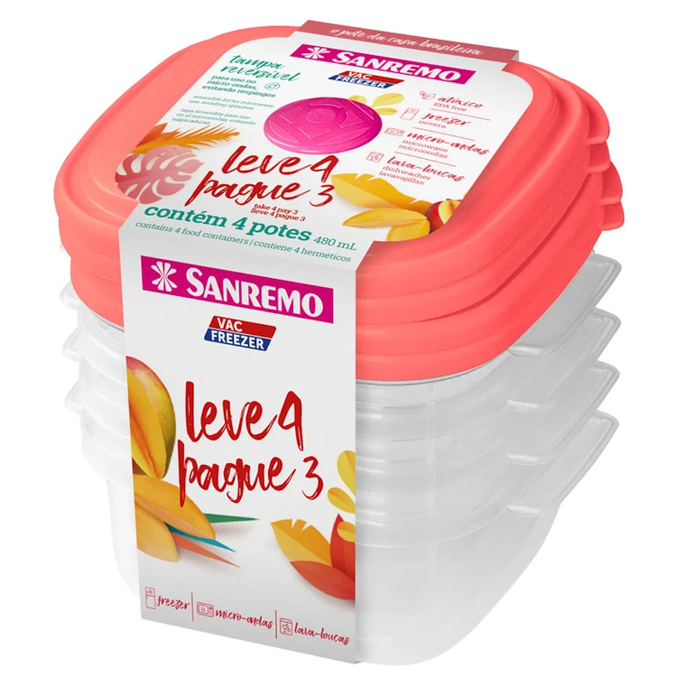 CONJ POTES LV4 PG3 SANREMO PLAST 480ML