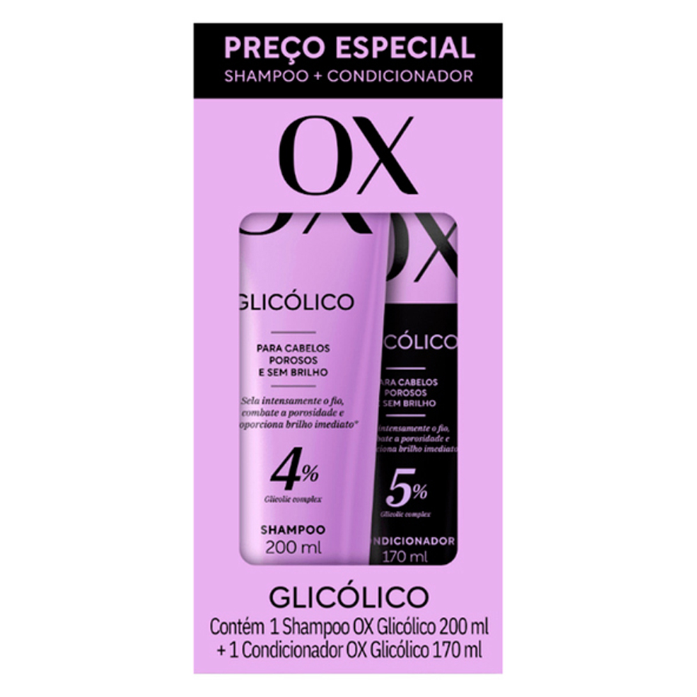 KIT OX GLICÓLICO SHAMPOO 200ML & CONDICIONADOR 170ML