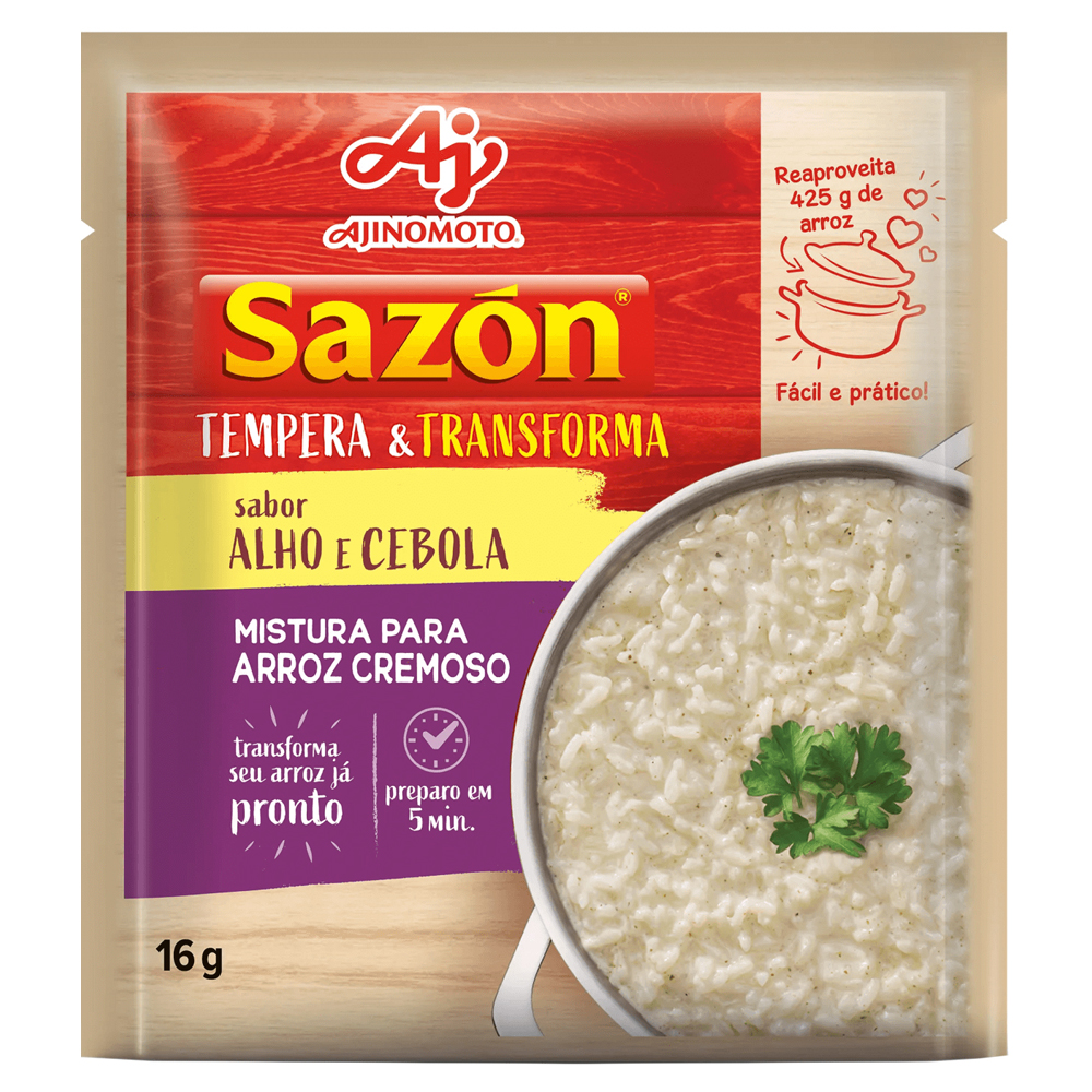 TEMPERO SAZÓN TEMPERA & TRANSFORMA ALHO CEBOLA 16G