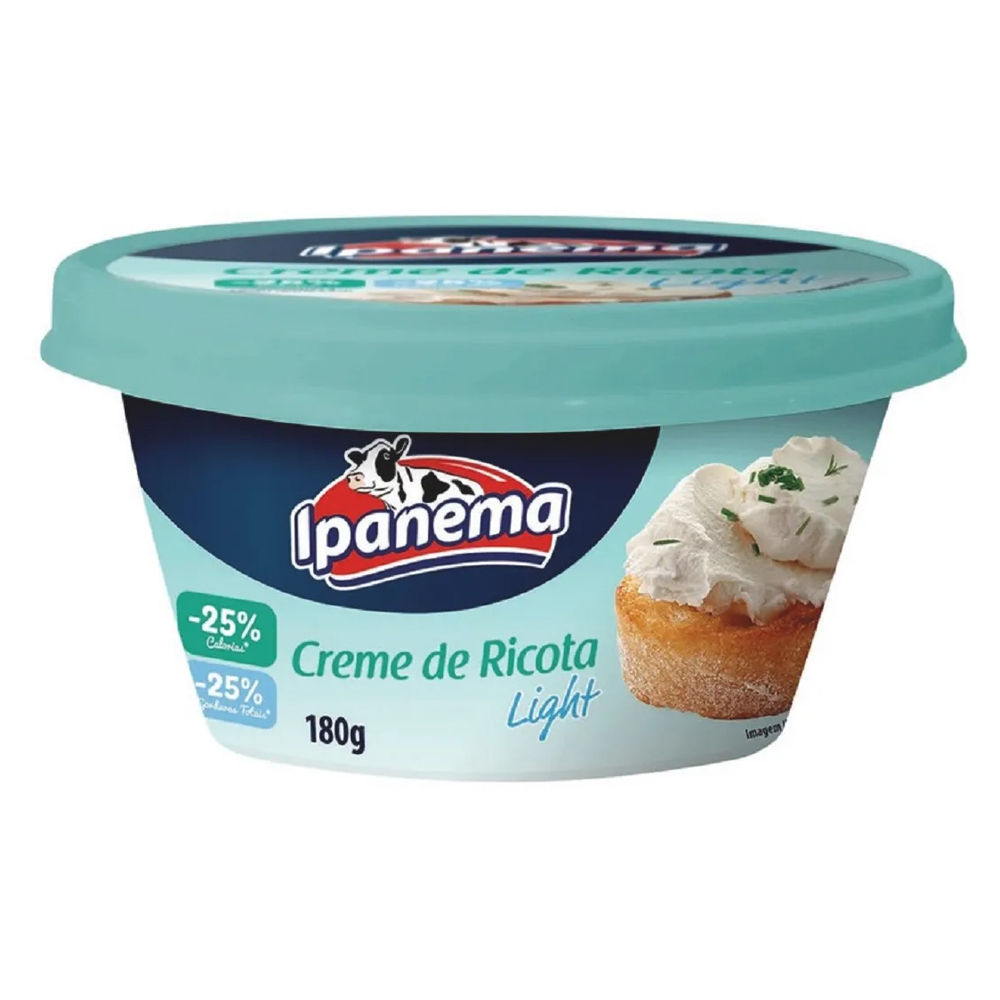 CREME DE RICOTA LIGHT IPANEMA 180G