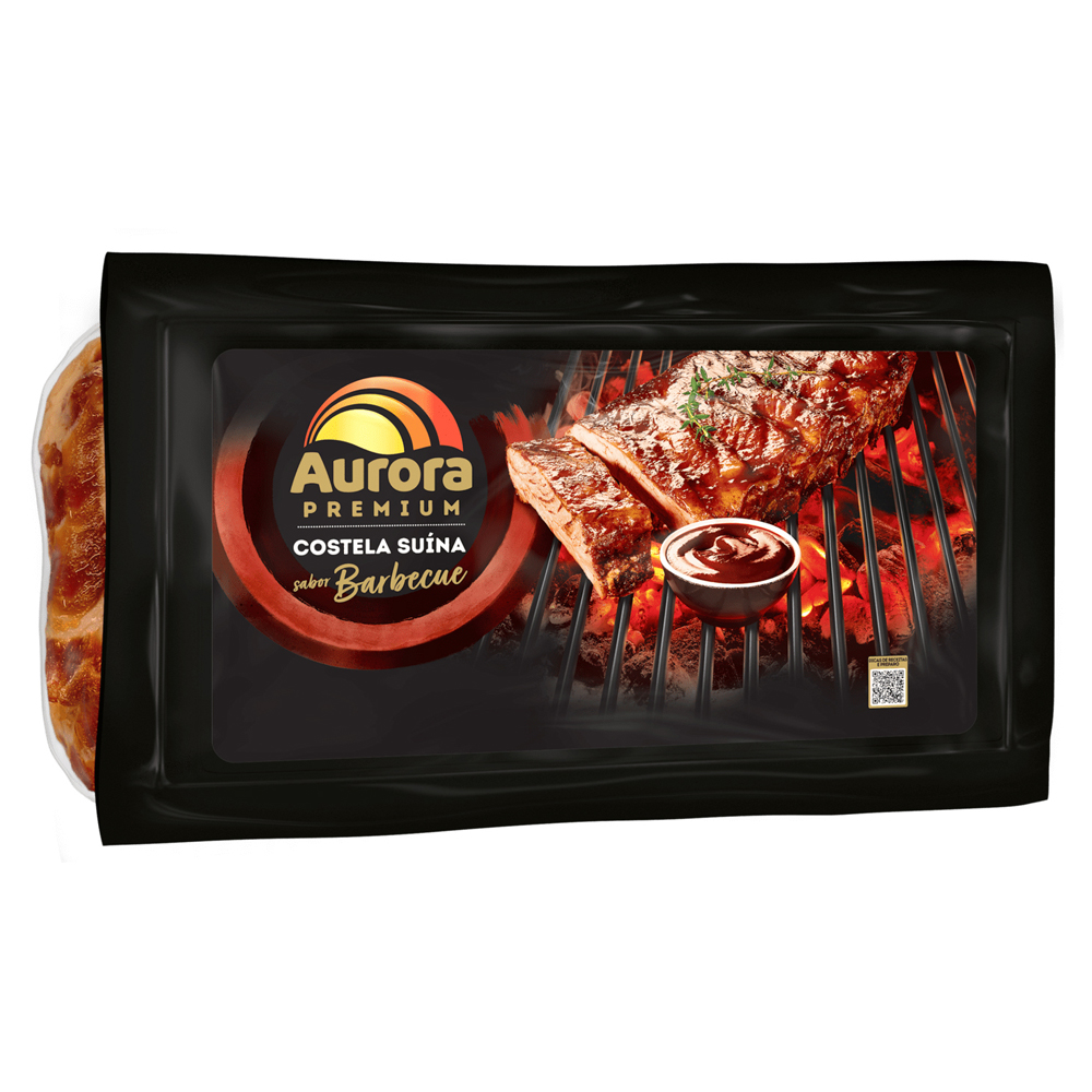 COSTELA SUÍNA AURORA PREMIUM MOLHO BARBECUE 900G