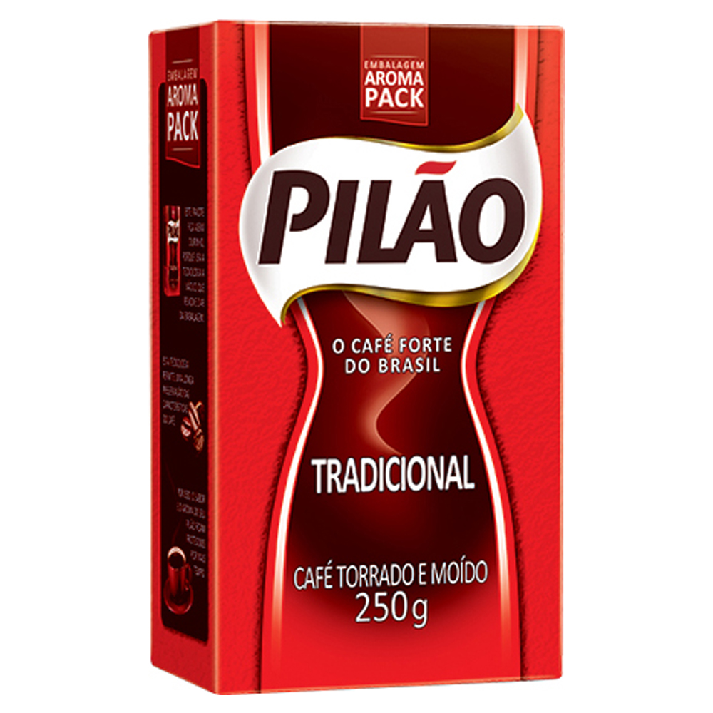 CAFÉ TORRADO E MOÍDO A VÁCUO TRADICIONAL PILÃO PACOTE 250G