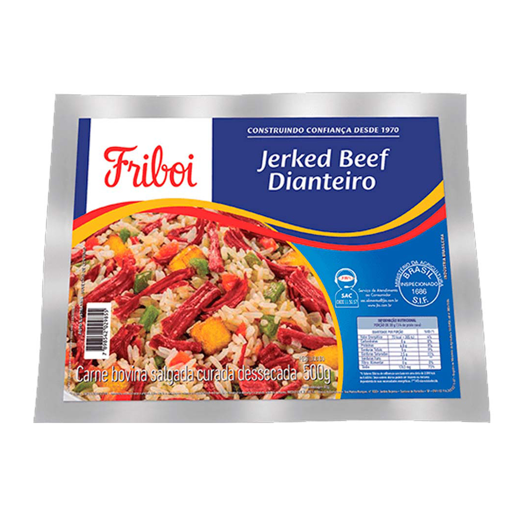 JERKED BEEF DIANTEIRO FRIBOI PACOTE 400G