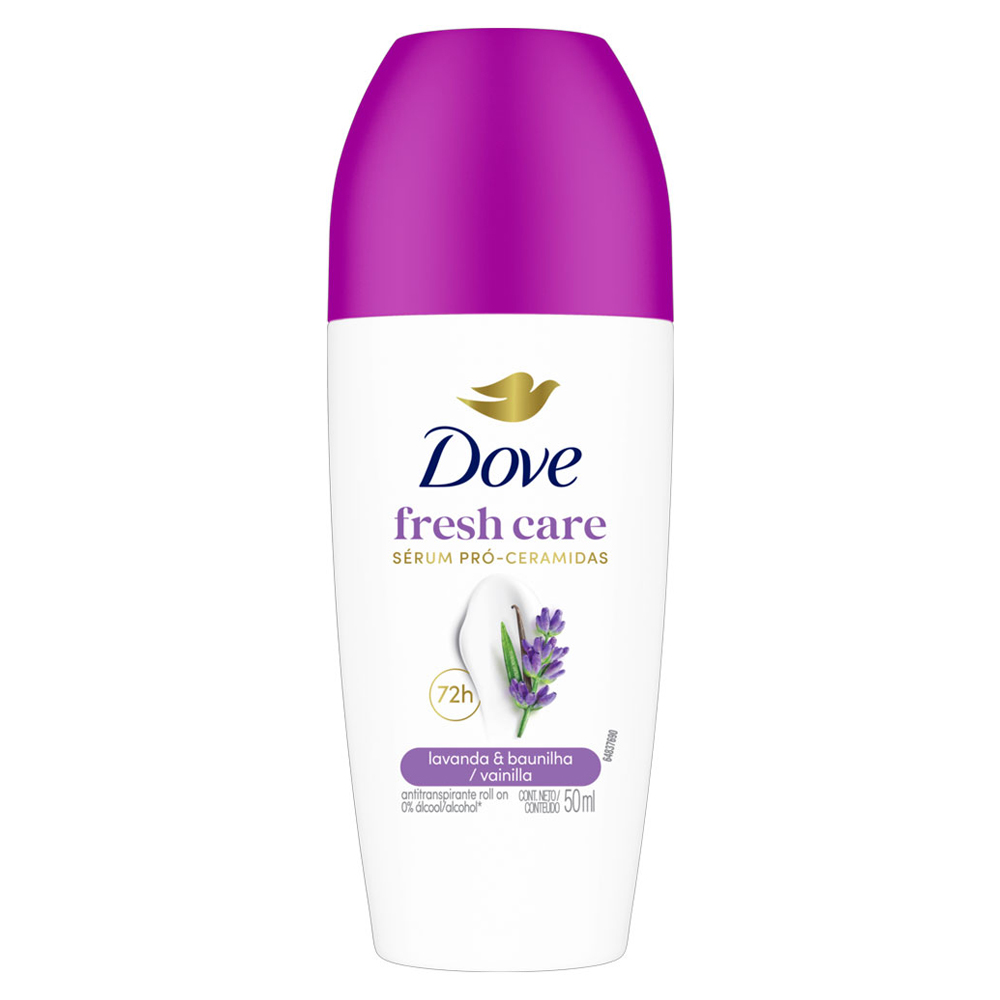 ANTITRANSPIRANTE ROLL ON DOVE FRESH CARE LAVANDA & BAUNILHA 50ML