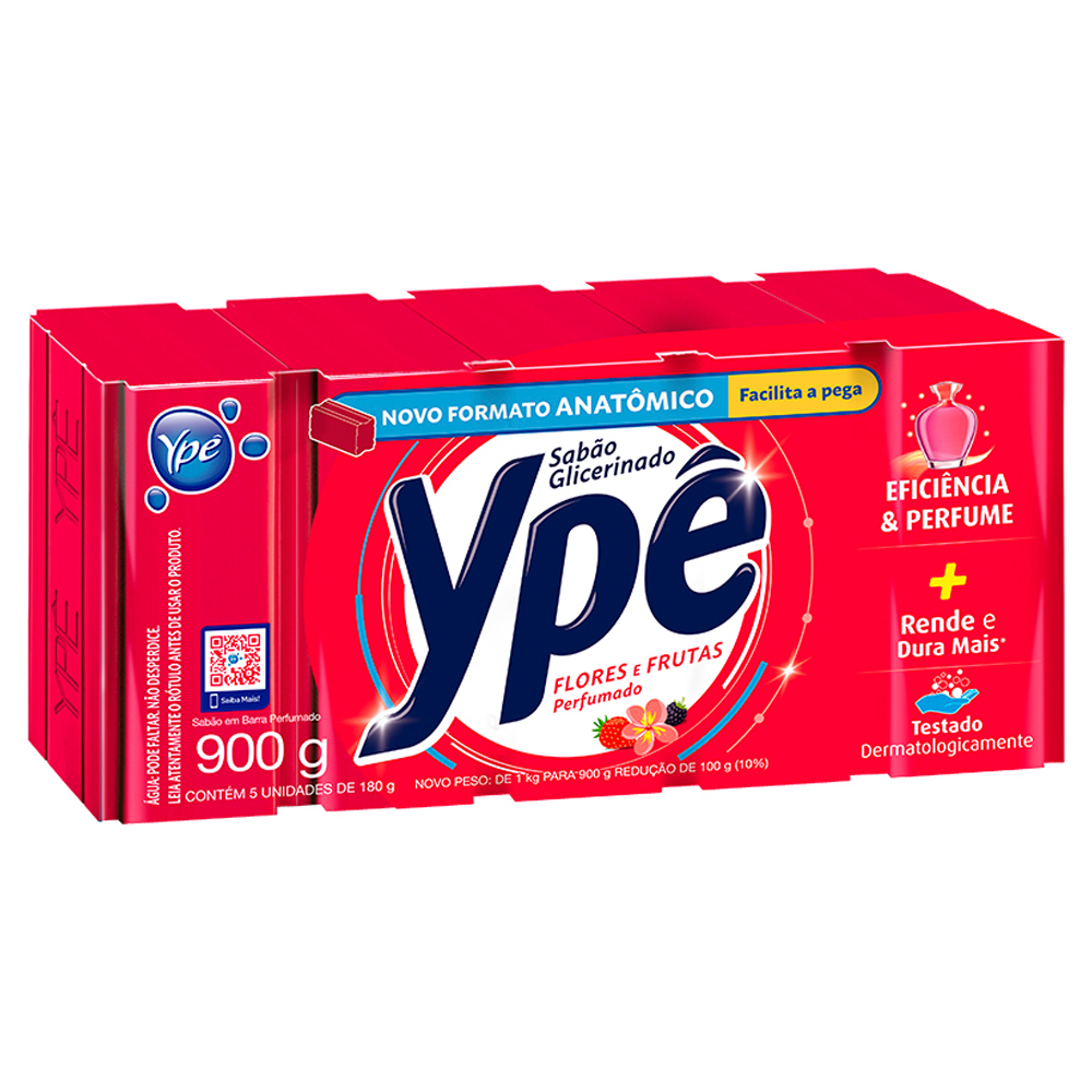 SABAO EM BARRA YPE FLORES/ FRUTAS 5X160G