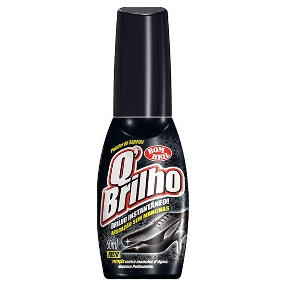 POLIDOR DE SAPATO LÍQUIDO PRETO QBRILHO FRASCO 60ML