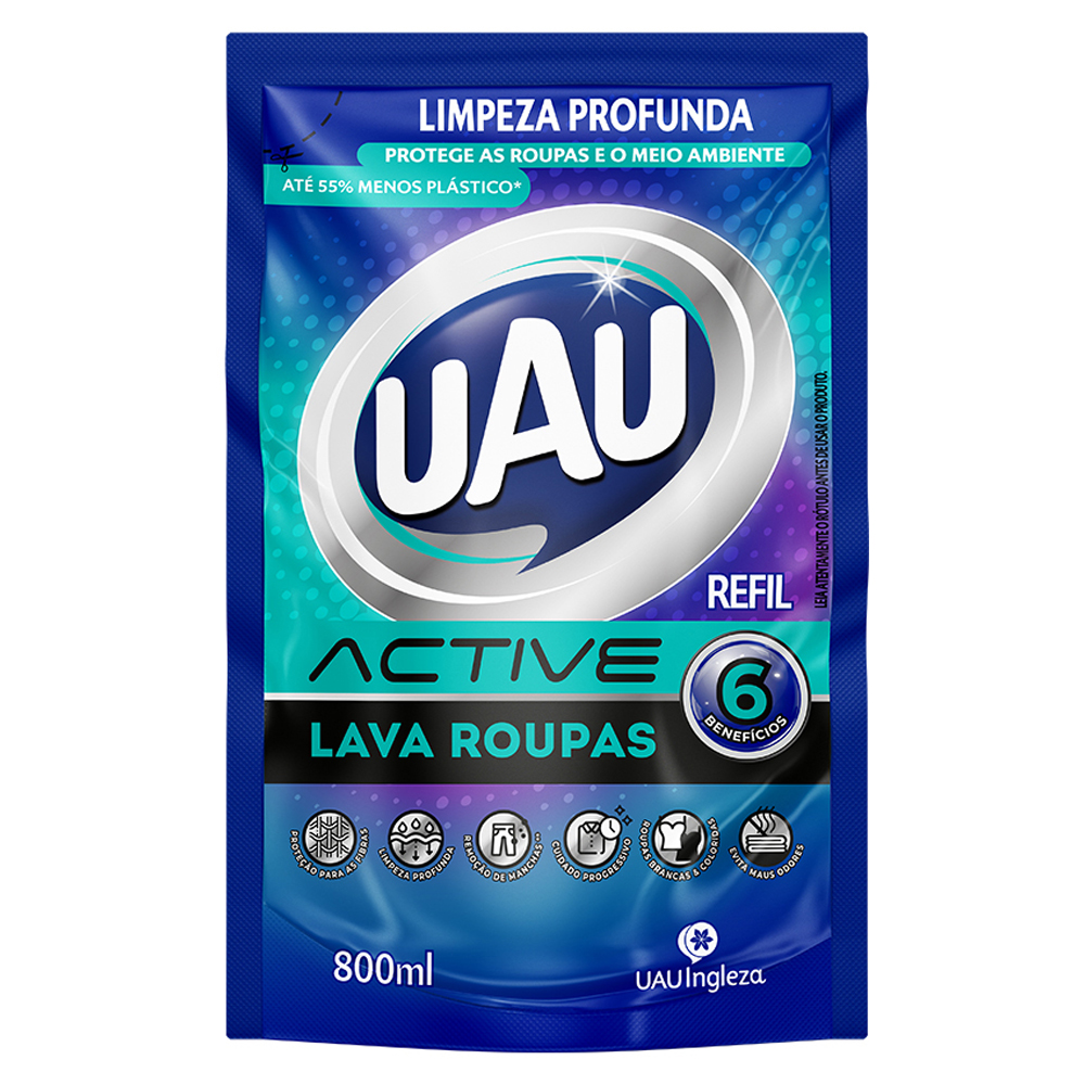 LAVA ROUPAS LIQ UAU ACTIVE RF 800ML