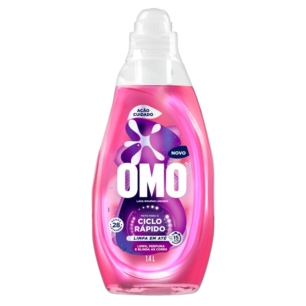 LAVA ROUPAS LIQ OMO CICL ACAO CUIDA 1,4L