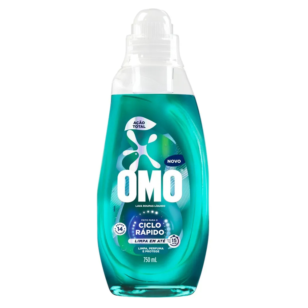 LAVA ROUPAS LIQ OMO CICL ACA TOTAL 750ML