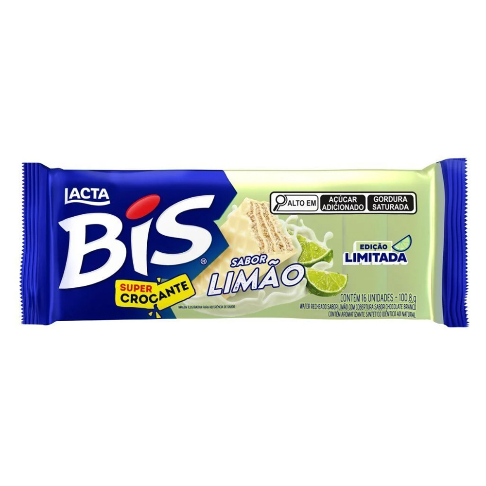 CHOC LACTA BIS 100,8G LIMAO