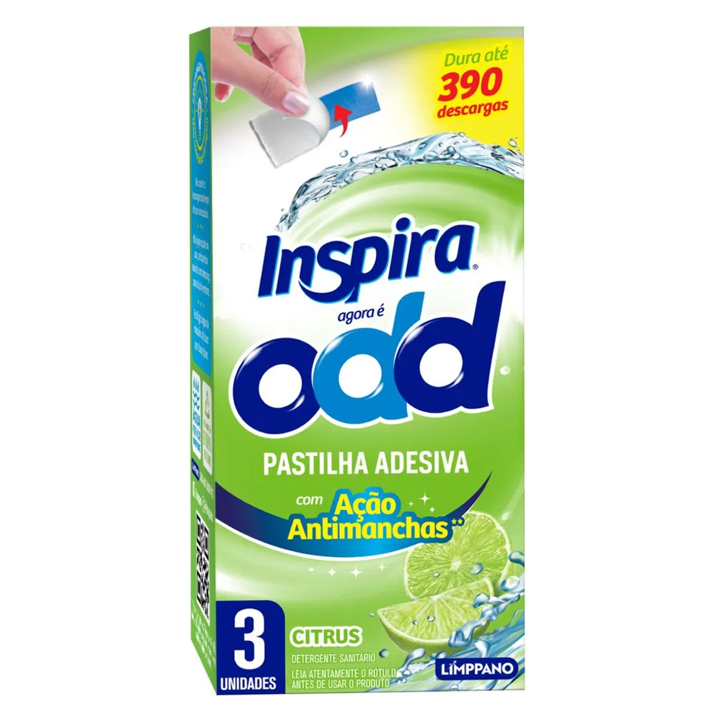 PASTILHA SANITÁRIA ADESIVA CITRUS INSPIRA 3 UN