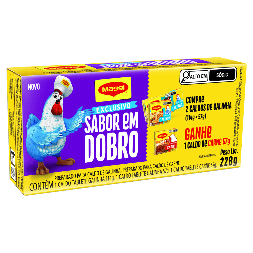 KIT MAGGI TAB CARNE 114G+57G E 57G GTS