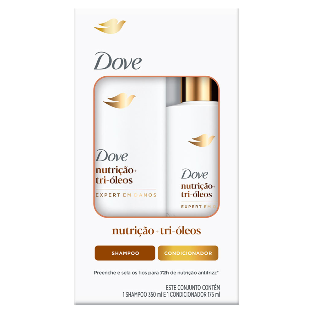KIT SHAMPOO & CONDICIONADOR DOVE NUTRITIVE TRI ÓLEOS