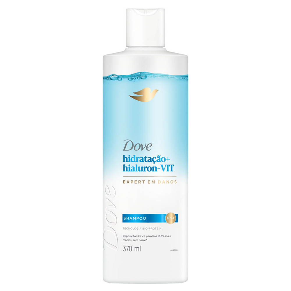 SHAMPOO DOVE HIDRATAÇÃO + HIALURON-VIT FRASCO 370ML