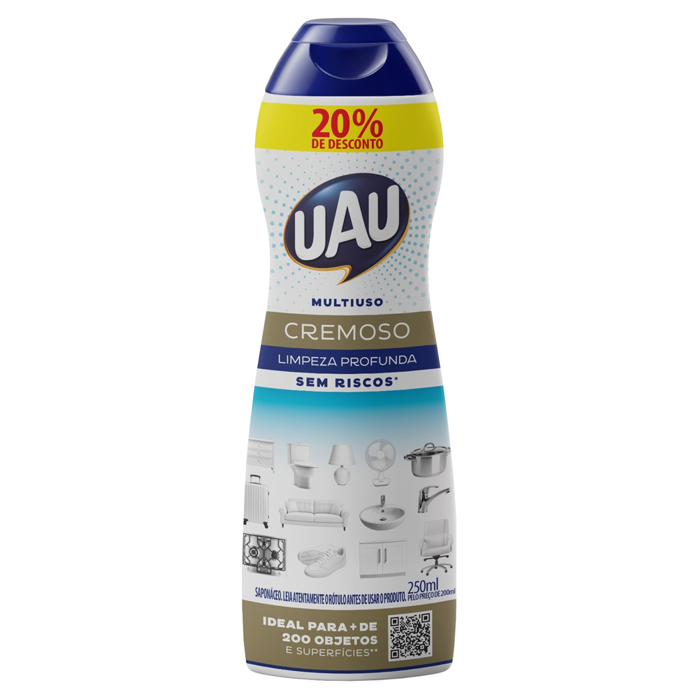 SAPONACEO UAU CREMOSO TRAD PROM 250ML