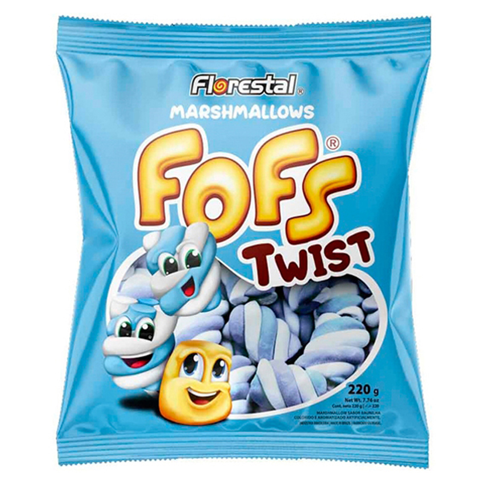 MARSHMALLOW FOFS TWIST AZUL E BRANC 220G