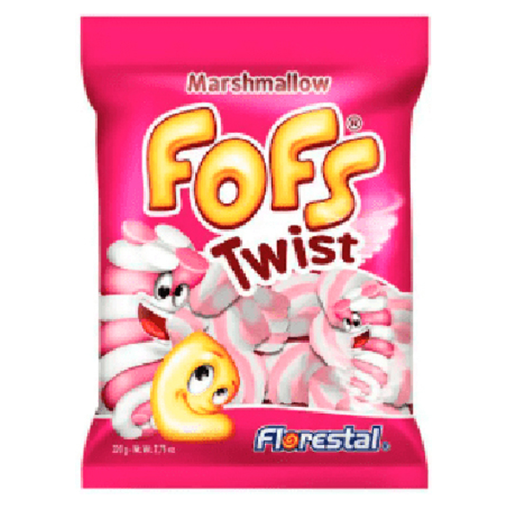 MARSHMALLOW FOFS TWIST ROSA E BRANC 220G