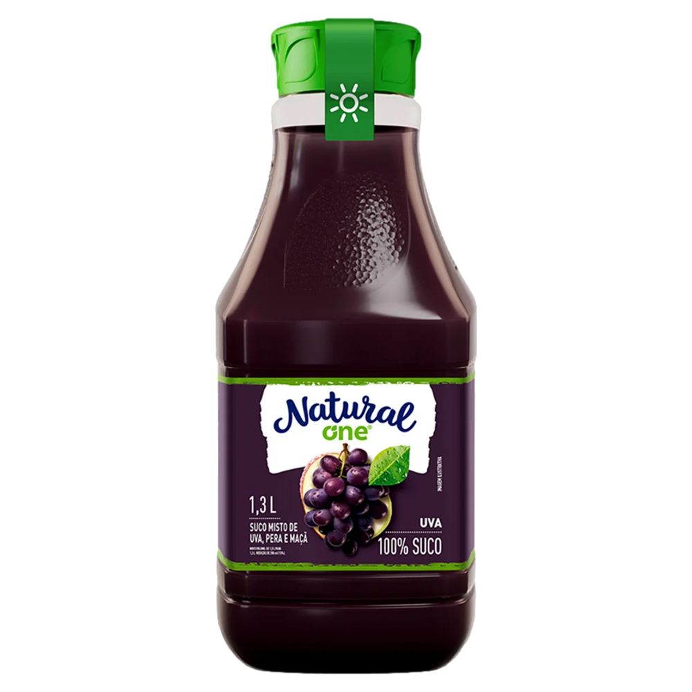 SUCO UVA E MAÇÃ NATURAL ONE AMBIENTE 1,3L