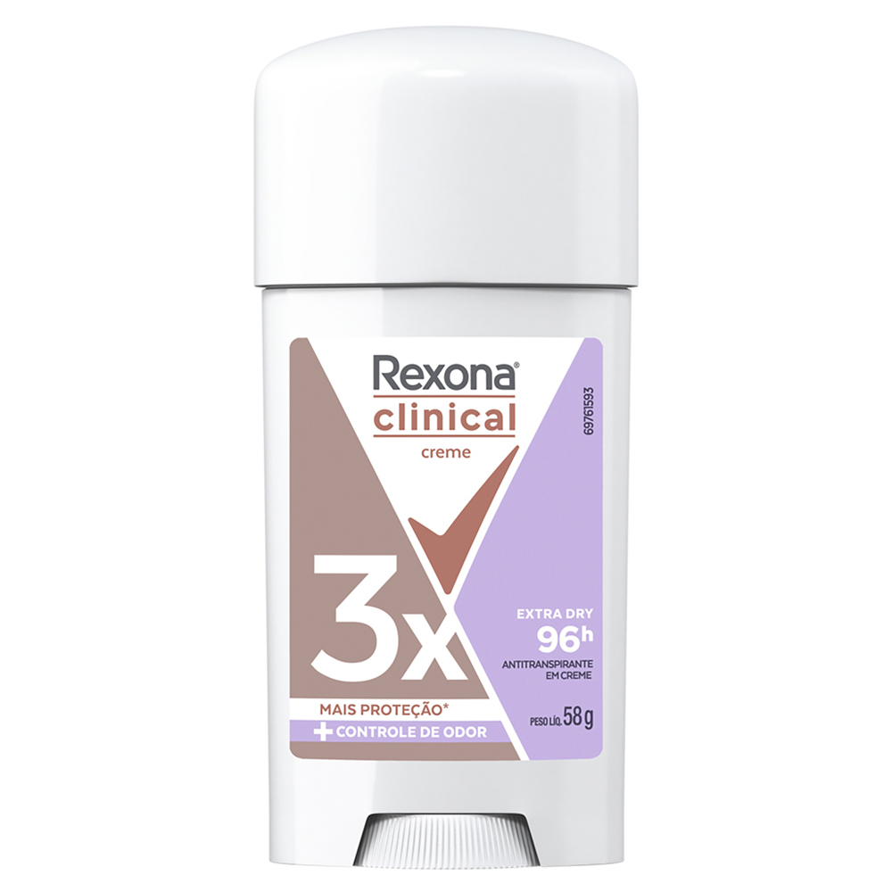DESODORANTE EM CREME REXONA EXTRA DRY CLINICAL 58G