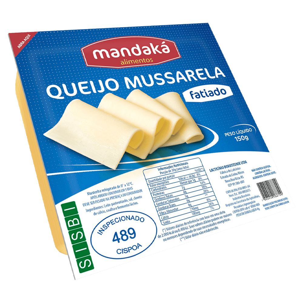 QUEIJO MUSSARELA FAT MANDAKA 150G