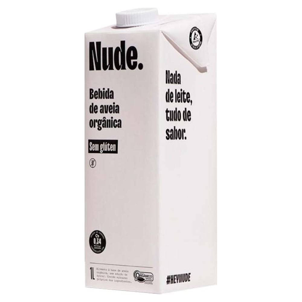 BEBIDA À BASE DE AVEIA ORGÂNICA NUDE. CAIXA 1L