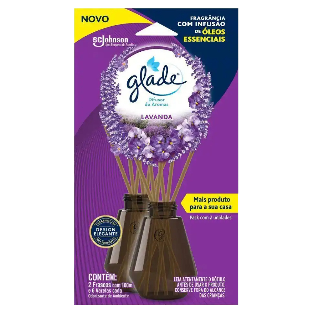 GLADE DIFUSOR LAVANDA 2UN 100ML
