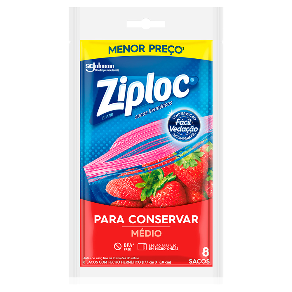 SACOS HERMETICOS ZIPLOC MED 8UN