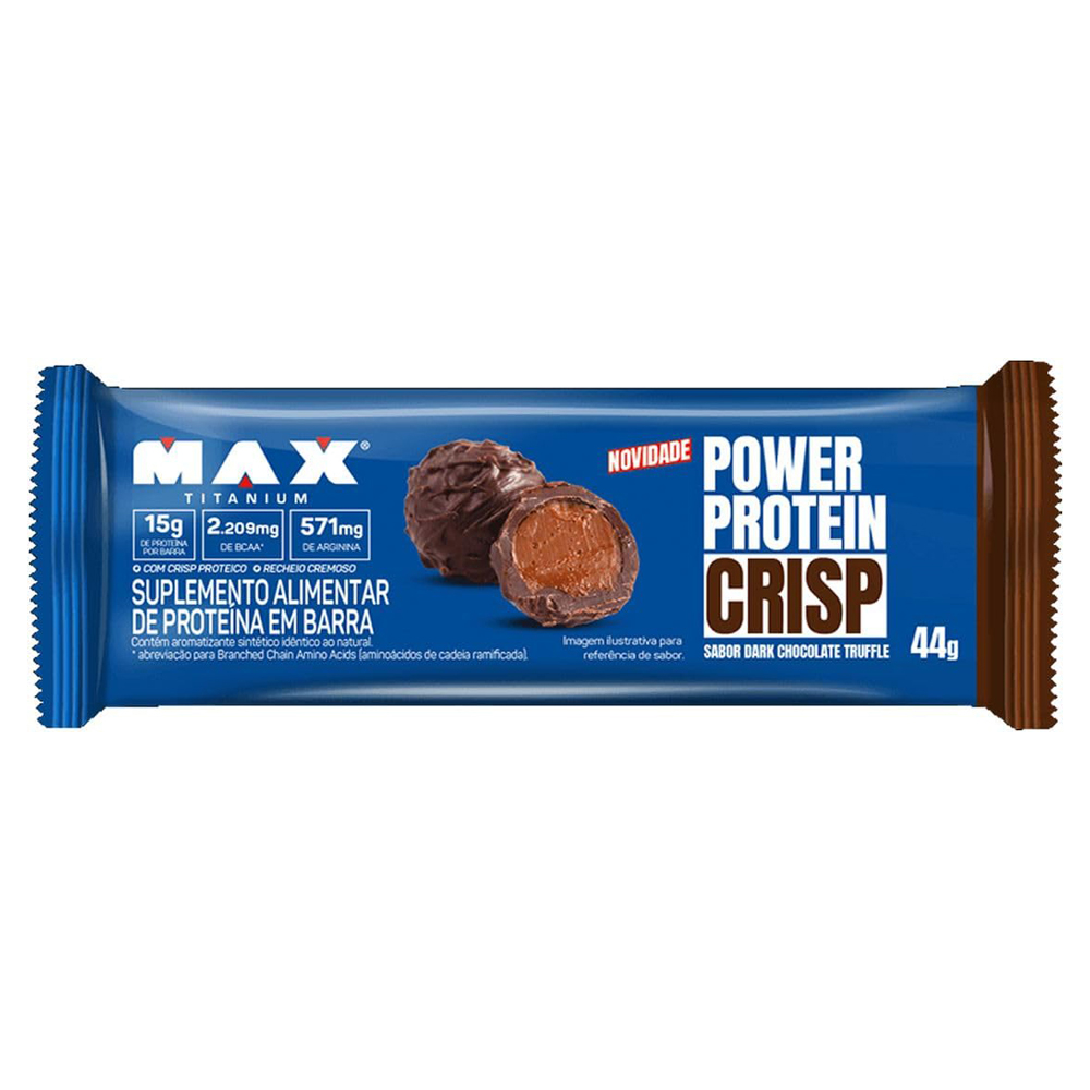 BARRA DE CEREAIS MAX TITANIUM 44G CRISP DARK CHOCO TRUFF