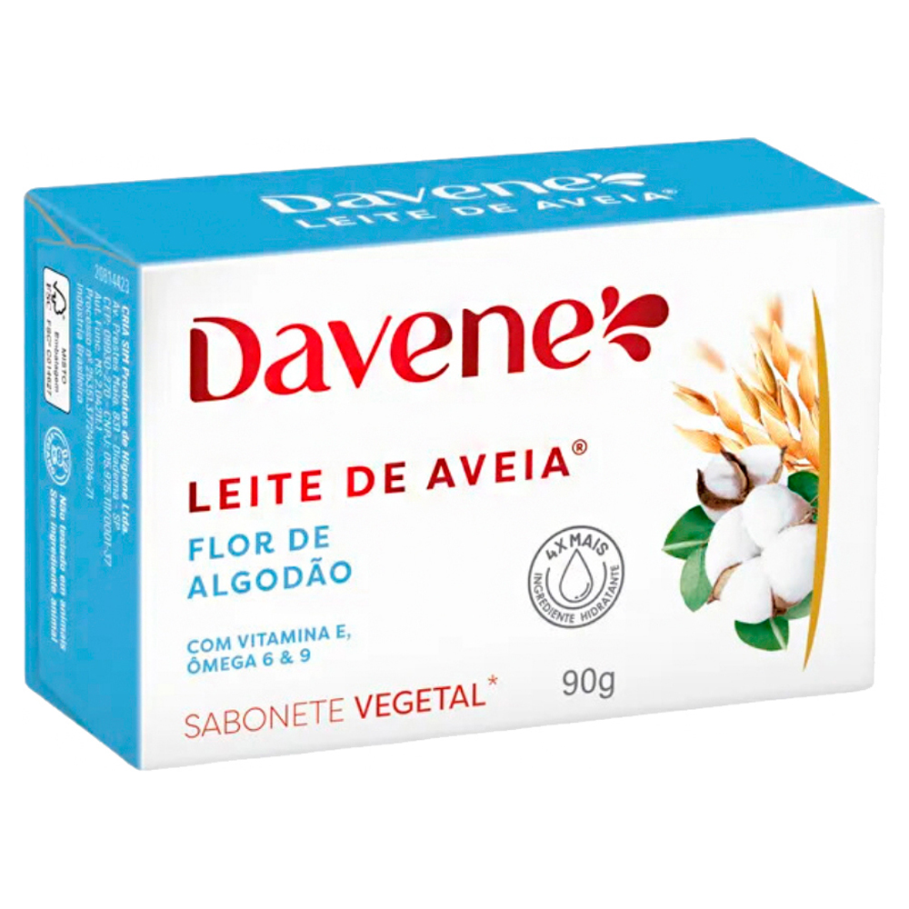 SAB DAVENE LEITE DE AVEIA FLOR ALGOD 90G