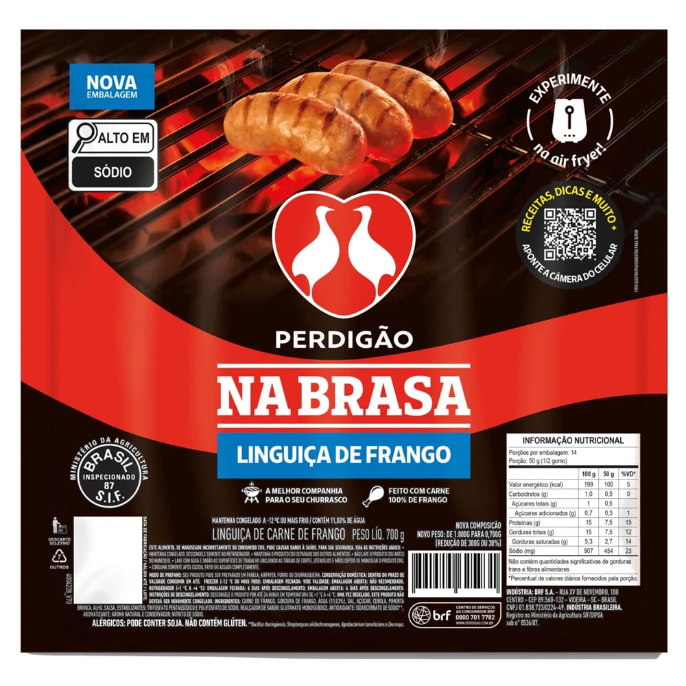LING FRANGO CONG PERDIGAO NA BRASA 700G