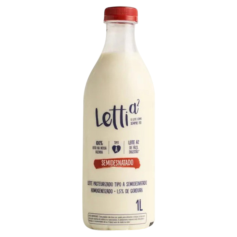 LEITE LETTI A2 1L SEMIDESNATADO