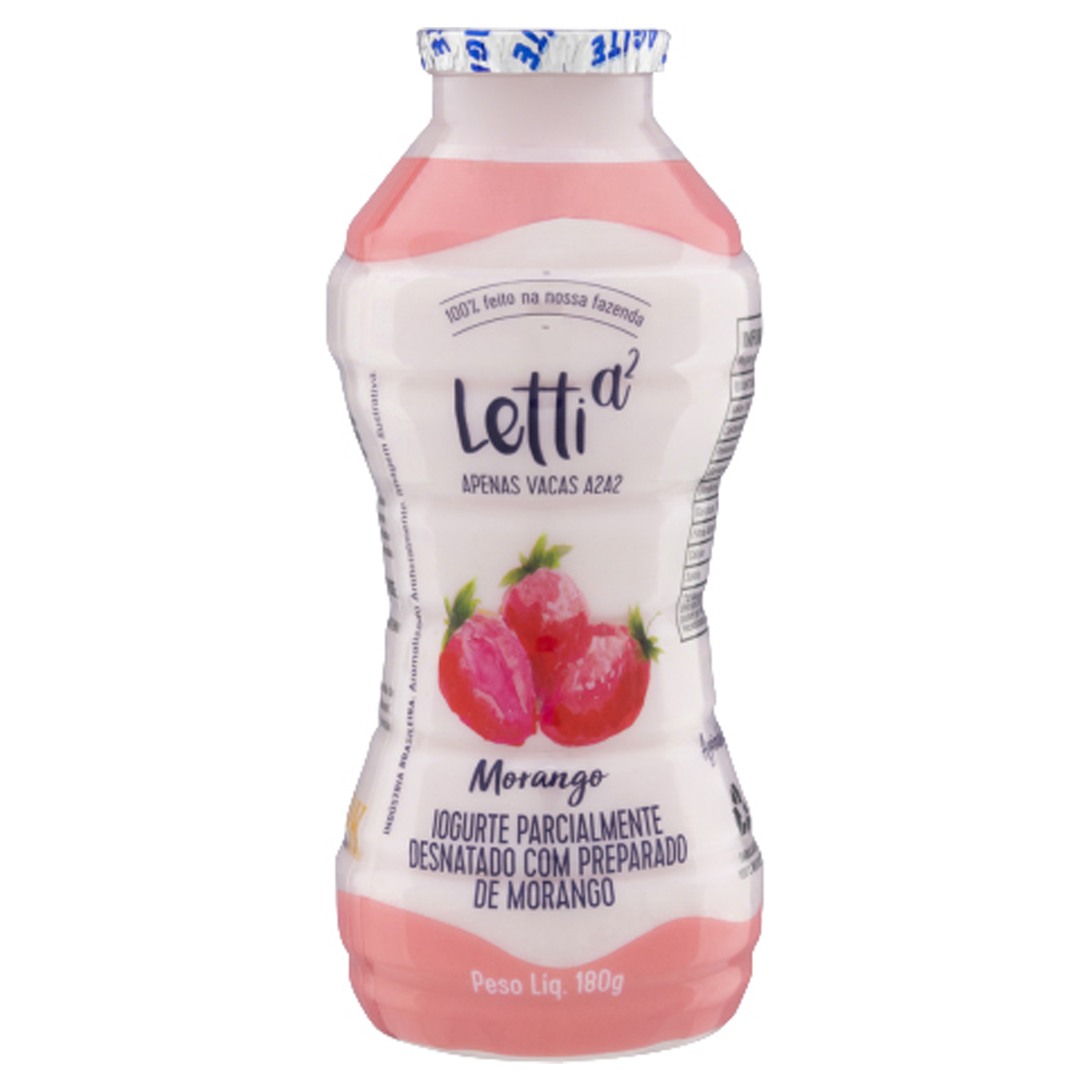 IOGURTE LETTI A2 250G MORANGO SEMIDESNAT