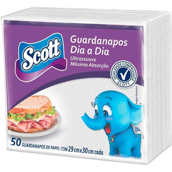 GUARDANAPO SCOTT FM 30X26,2CM 50UN