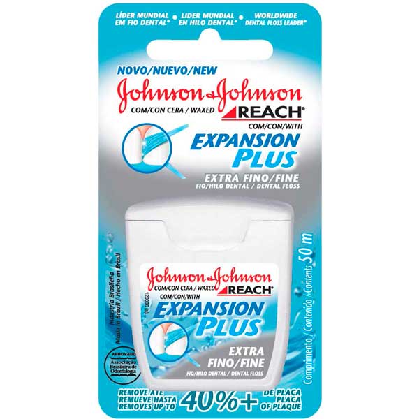 FIO DENTAL EXTRAFINO JOHNSON & JOHNSON REACH EXPANSION PLUS 50M