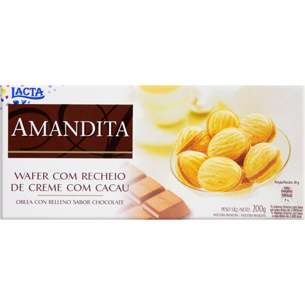CHOC LACTA 200G AMANDITA