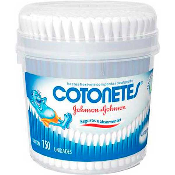HASTES FLEXÍVEIS JOHNSON & JOHNSON COTONETES POTE 150 UNIDADES