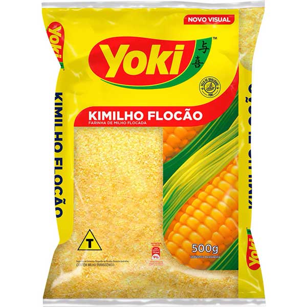 FARINHA DE MILHO FLOCÃO YOKI KIMILHO PACOTE 500G
