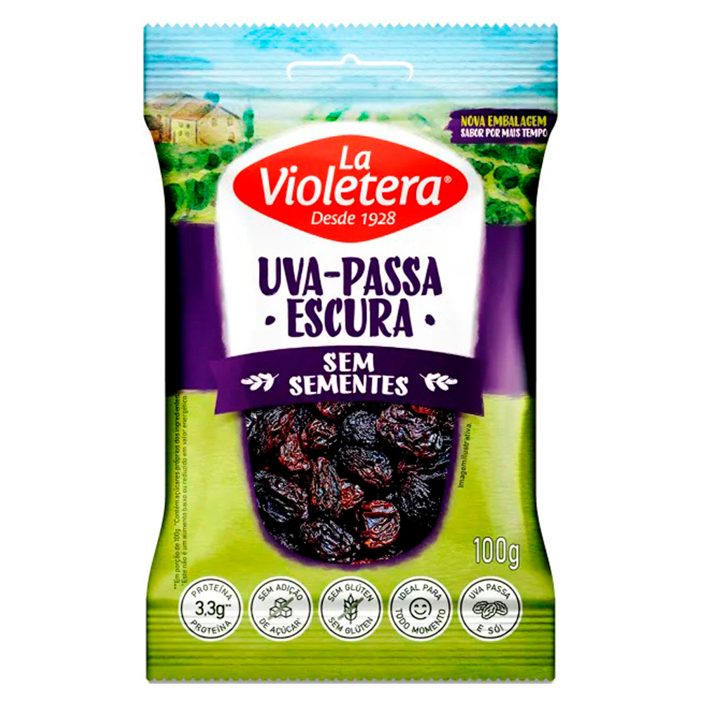 UVA PASSA LA VIOL S/SEMENTE PRETA 100G