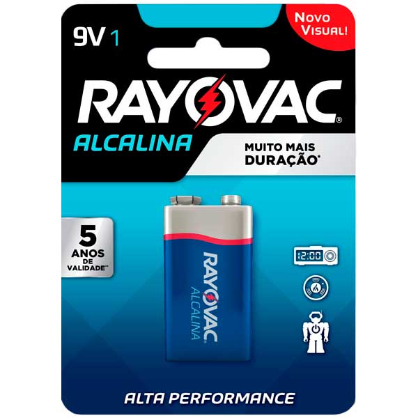BATERIA RAYOVAC ALCALINA 9V 