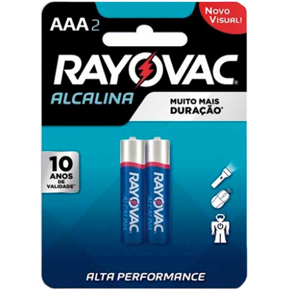 PILHA RAYOVAC ALCAL SM AAA PALITO 02UN