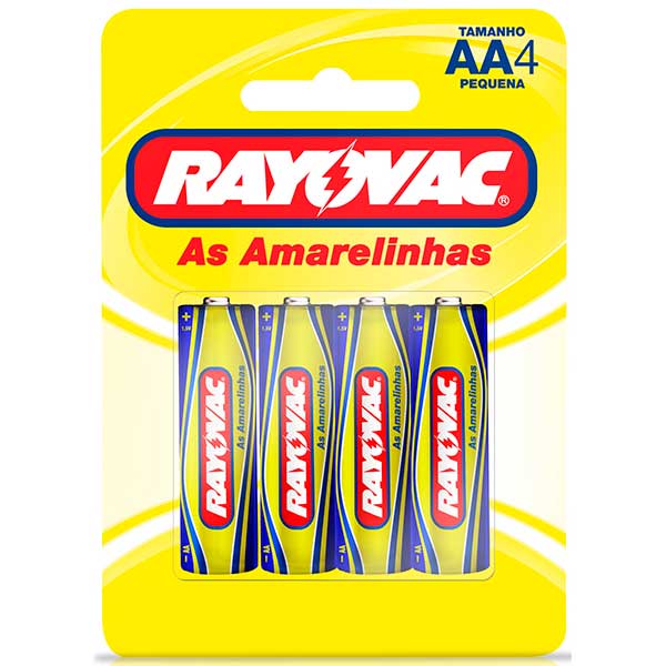 PILHA RAYOVAC AMARELA PQ SM AA 04UN